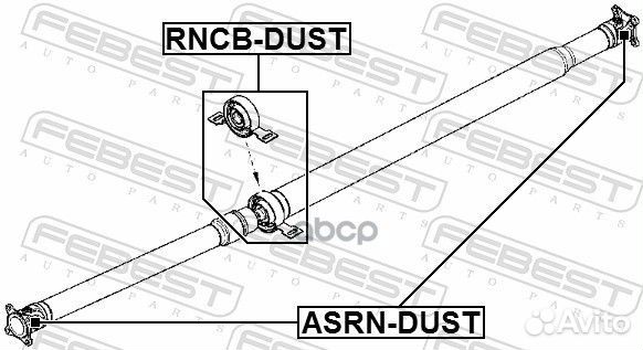 Подшипник подвесной кардана renault duster 2011