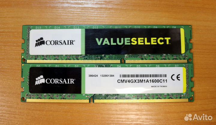 Оперативная память Corsair Value Select DDR3 4Гб