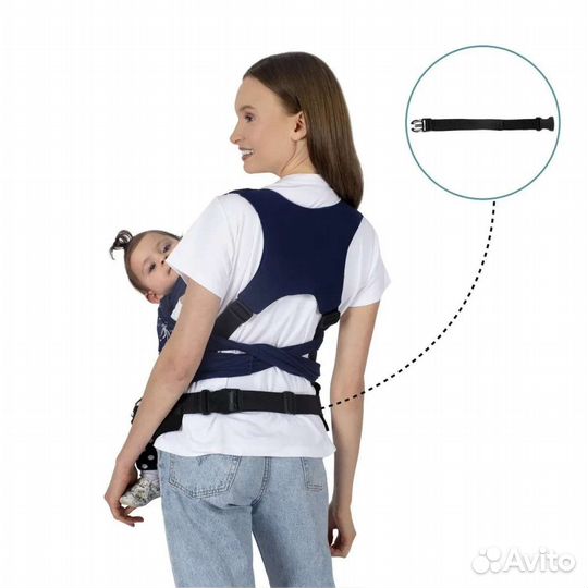 Слинг шарф с поясом и спинкой Sevibaby