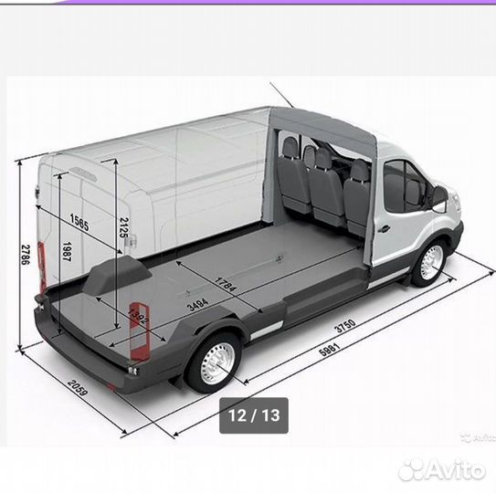 Грузоперевозки 1.5т ц/м фургон