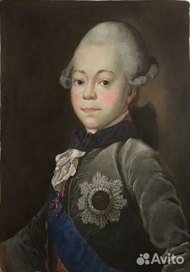 Копия картины «портрет Павла первого в юности»