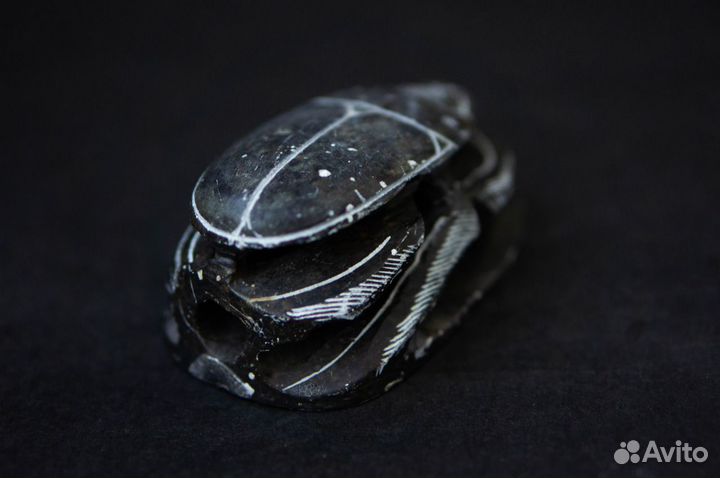 Жук Скарабей камень Египет иероглифы пресспапье