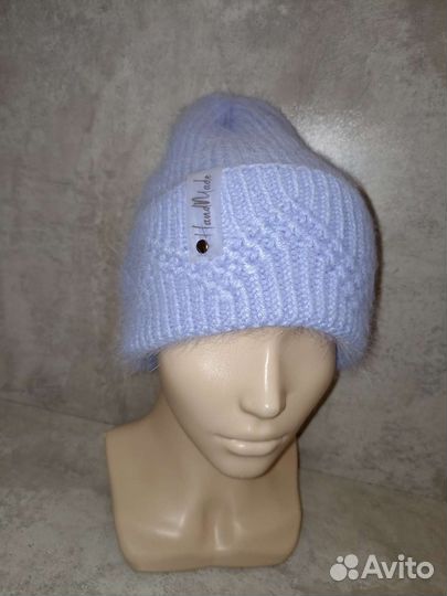 Шапка вязаная(пух норки)