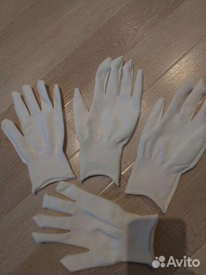 Перчатки белые хлопковые