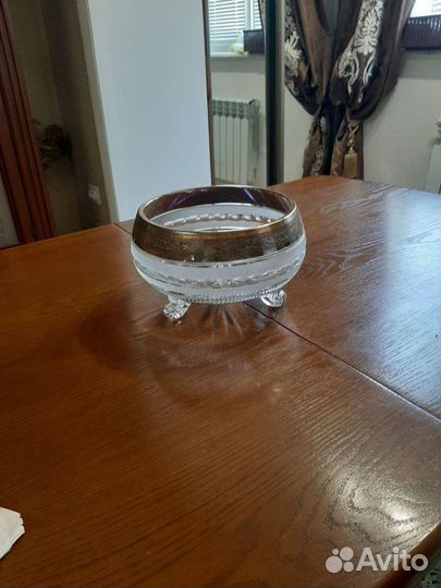 Ваза для фруктов,хрусталь чехия большая