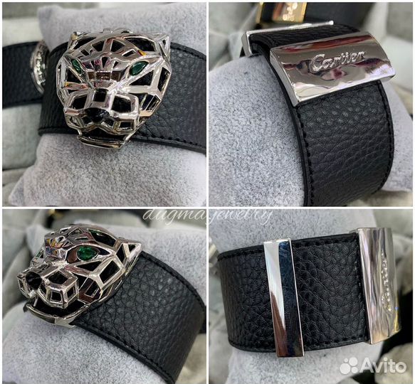 Кожаный браслет Cartier Panthere