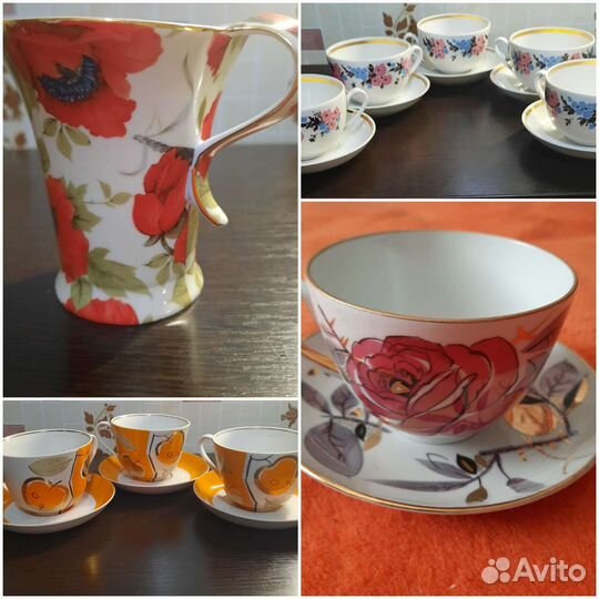 Большие чайные пары Дулево, Вербилки