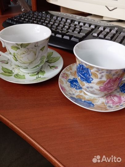 Чашка с блюдцем, тарелки