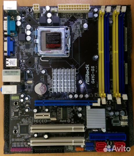 ASRock G41C-GS, LGA 775. Б/у
