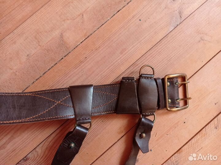 Мужской кожаный ремень офицерский СССР