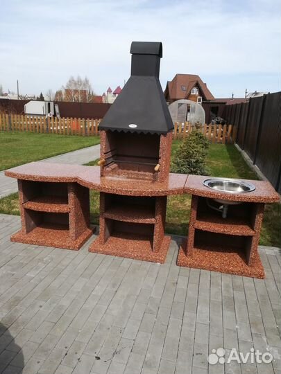 Камин - барбекю Grillfest Классик купол сталь