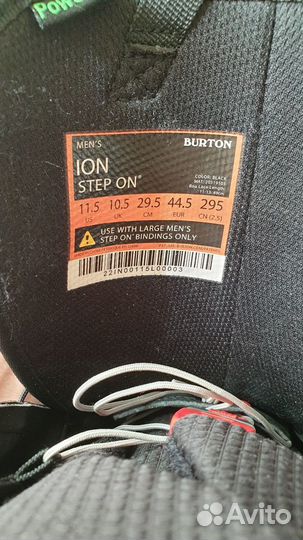 Сноубордические ботинки burton step on ion 11,5