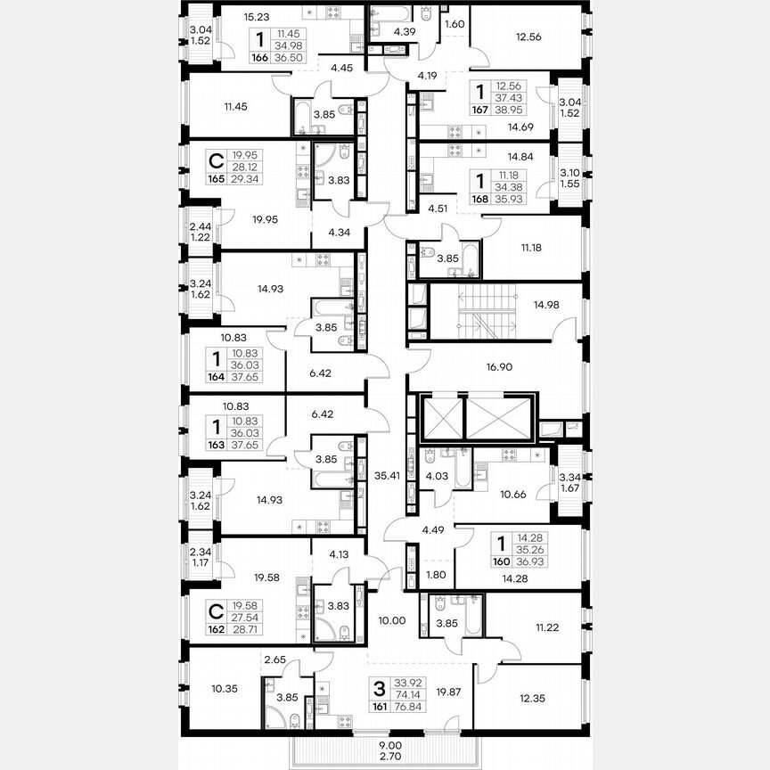 Квартира-студия, 29,3 м², 3/15 эт.