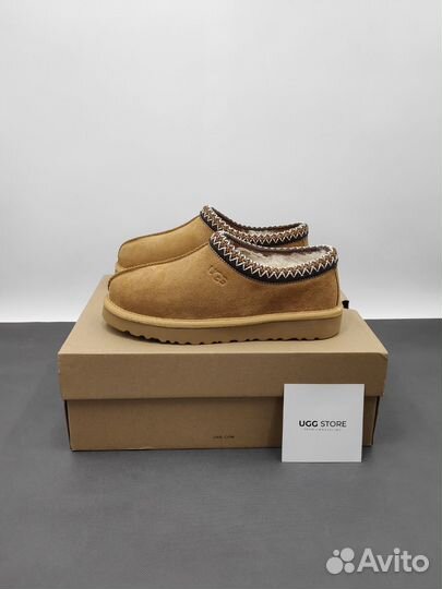 Слипоны UGG tasman slippers chestnut с орнаментом