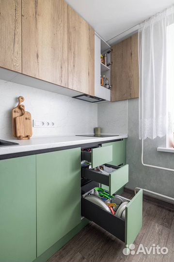 Кухня прямая стильная