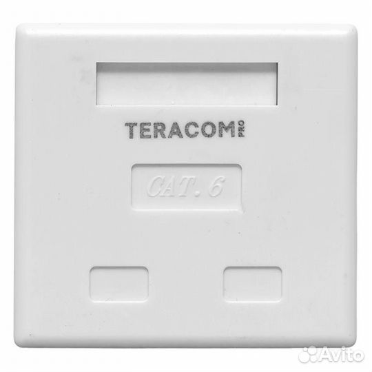 Розетка настенная teracom PRO кат.6 неэкранированная 2 порта RJ-45 Dual IDC бел. EKF TRP-wbox-2RJ45