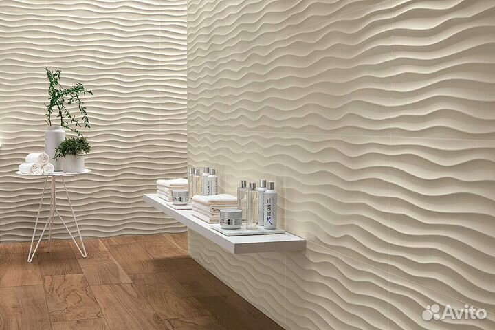 Плитка atlas C. 3D wall Solid White Matt 50x120