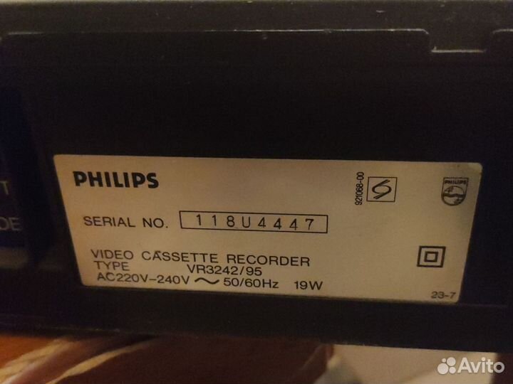 Видеомагнитофон philips vr3242/95