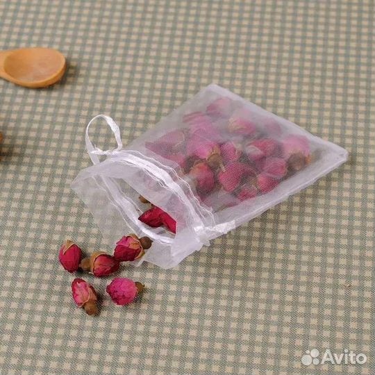 Мешочки из органзы 50шт пакетики 9х12см белые