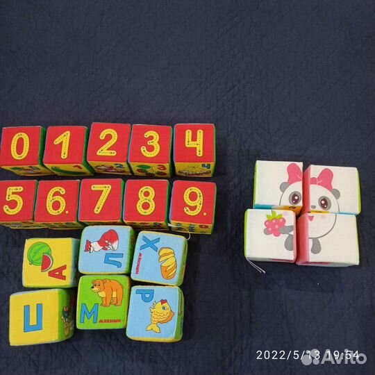 Кубики мягкие развивающие