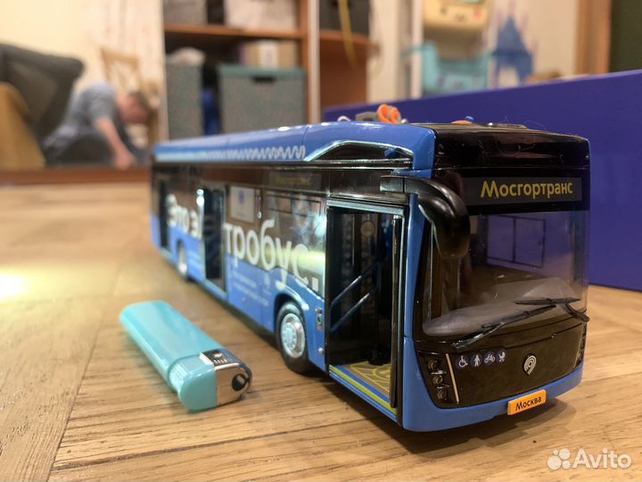 Модель автобуса электробус камаз 1:43