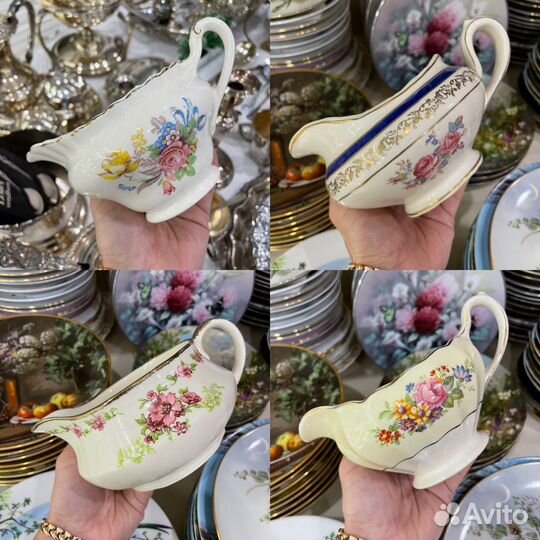 Фарфоровый соусник молочник