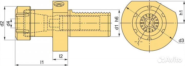 Держатель инструмента VDI E4-40x32