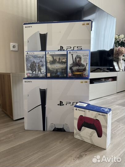 Sony PS 5 с дисковдом + 800 игр + PS +