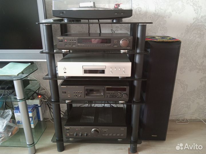 Стойка Technics, CD Denon