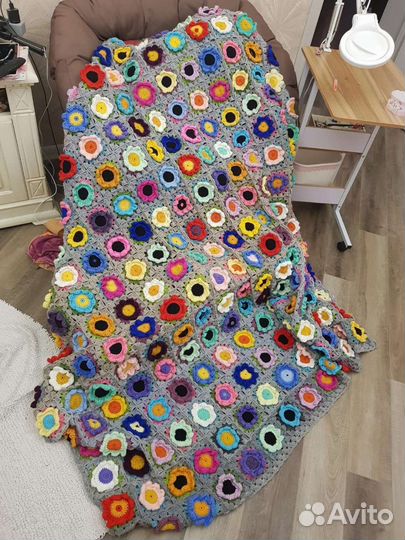 Плед покрывало ручная работа