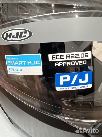 Мотошлем HJC i91 размер S, черный матовый