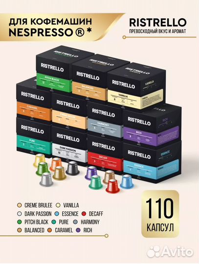 Капсулы nespresso фирмы ristrello