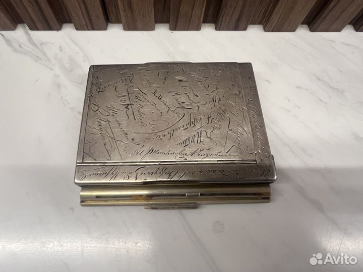 Портсигар серебро 84