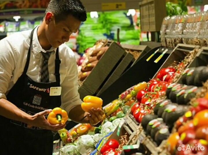 Продавец кассир в продуктовый магазин