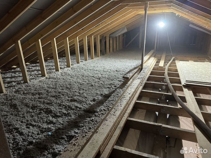 Утепление эковатой