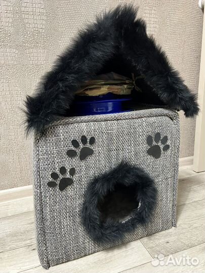 Домик+тоннель+игрушка для кошек