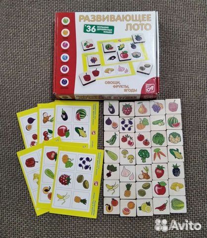 Развивающее деревянное лото 