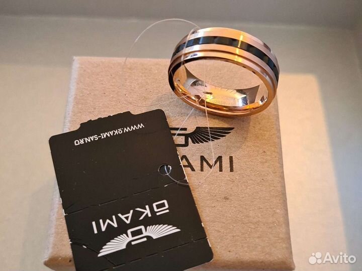 Мужское кольцо okami новое
