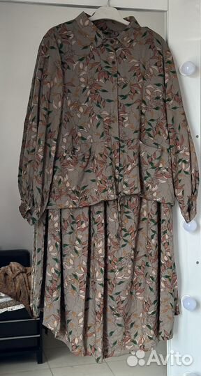 Льняной костюм женский