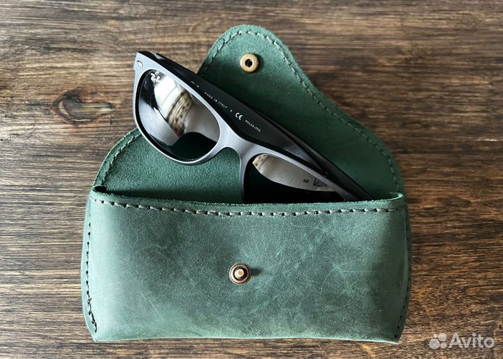 Чехол для очков Ray Ban из натуральной кожи