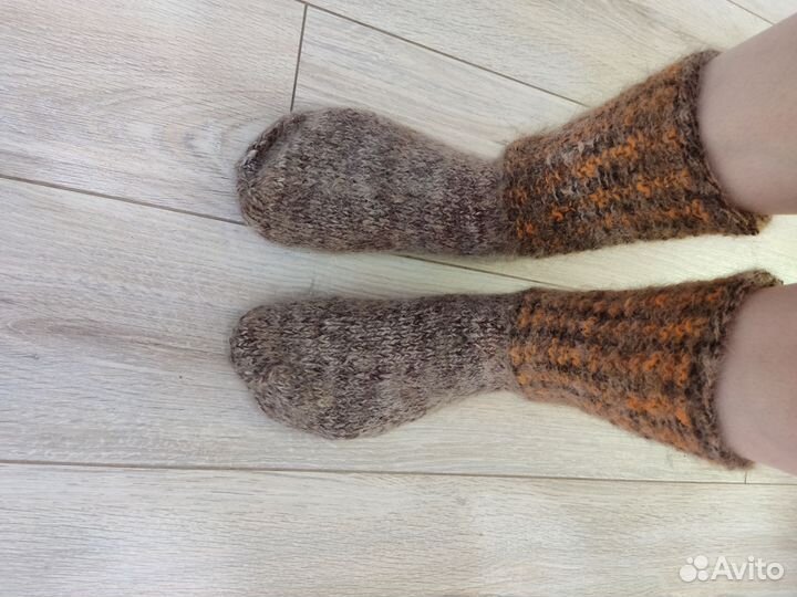 Носки из собачьей шерсти ручная работа