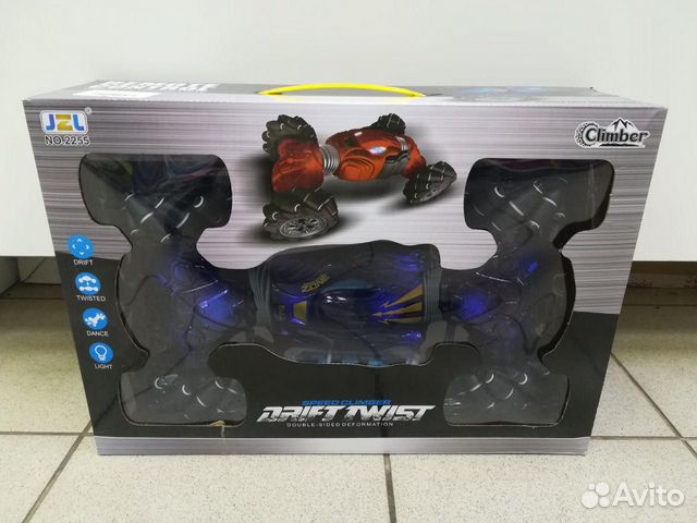 Машина перевертыш Drift Twist 2255 черная с синим