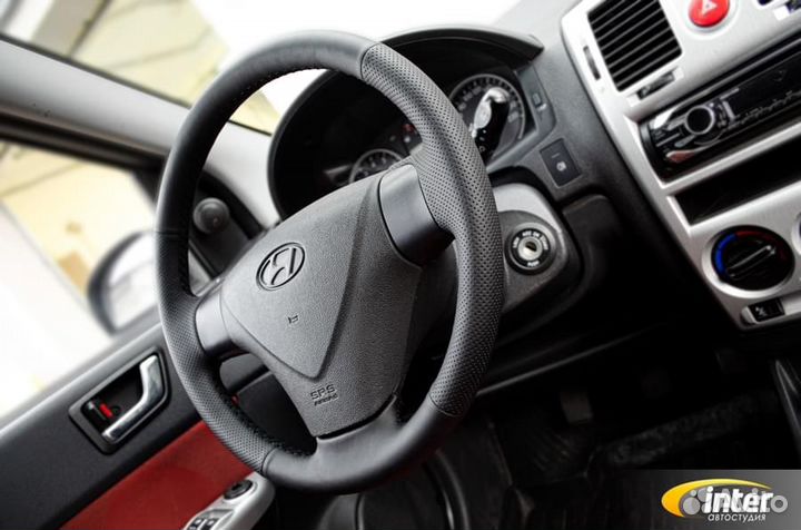 Оплетка на руль из кожи Hyundai Getz