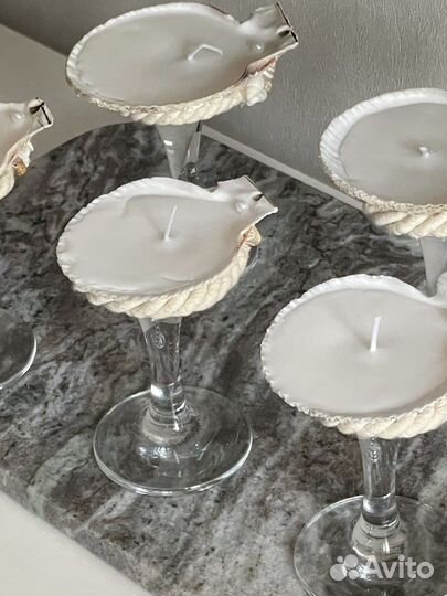 Свеча ракушка винтаж сервировка