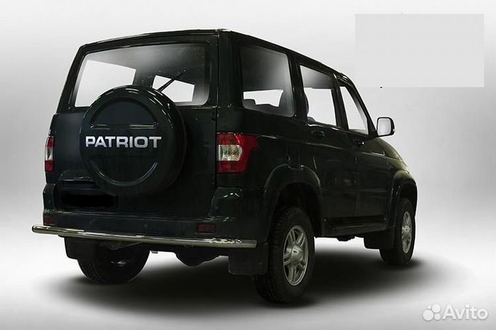 Защита заднего бампера УАЗ Патриот Труба с уголкам