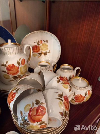 Сервиз чайный лфз букет чайных роз