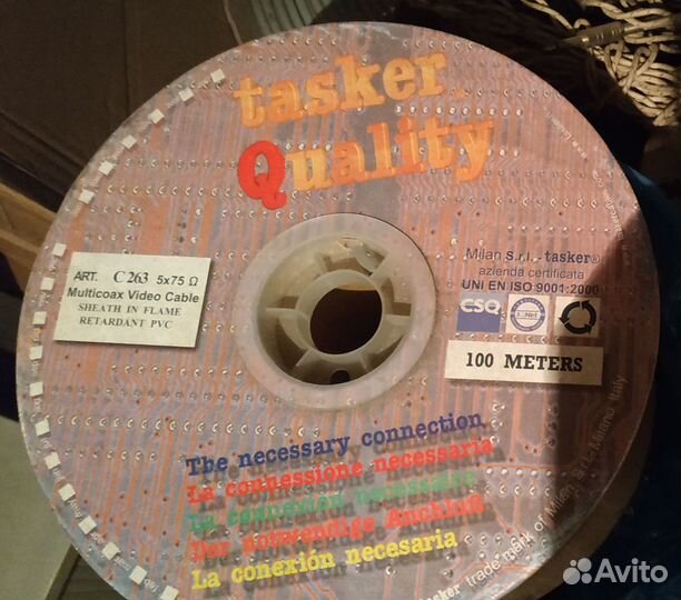 Коаксиальный видеокабель Tasker (Италия) 75 Ом
