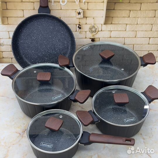 Набор посуды для приготовления 9 предметов