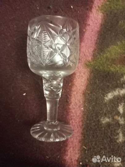 Хрустальные рюмки набор из 5 штук, СССР,винтаж
