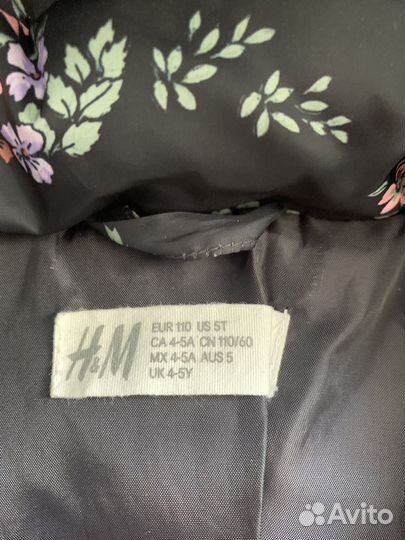 Куртки H&M для девочки 104-110/116